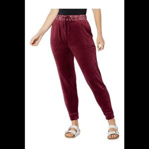 Comfort Code Women's Plush Velour PullOn Jogger Pant Wine - Regular